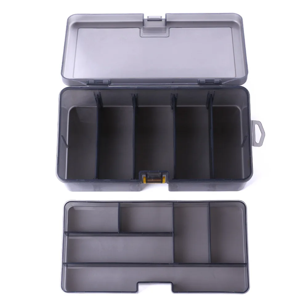 

21.5*12*7cm Fishing Lure Box Double Sided Tackle Box 5+6 Compartments Fishing Lure Hook Organizer Storage Case Accessories Tool