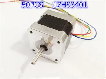 

50pcs / lots 17HS3401 4-lead Nema 17 Stepper Motor 42 motor 42BYGH 1.3A CE ROSH ISO CNC Laser Grind Foam Plasma Cut