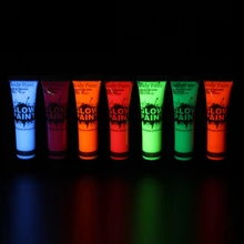 7 цветов на водной основе краски для лица и тела Нетоксично макияж краска набор с кистью