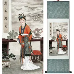 Портрет, живопись Офис украшения китайский свиток живописи Женщин Художественная роспись ltw2017112414