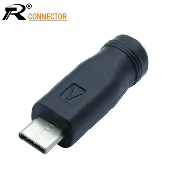 

10pcs DC Type-c female to 5.5*2.1 female Connector 5521 Power Jack DC Power Conector 5.5x2.1 adapter USB Type C Converter