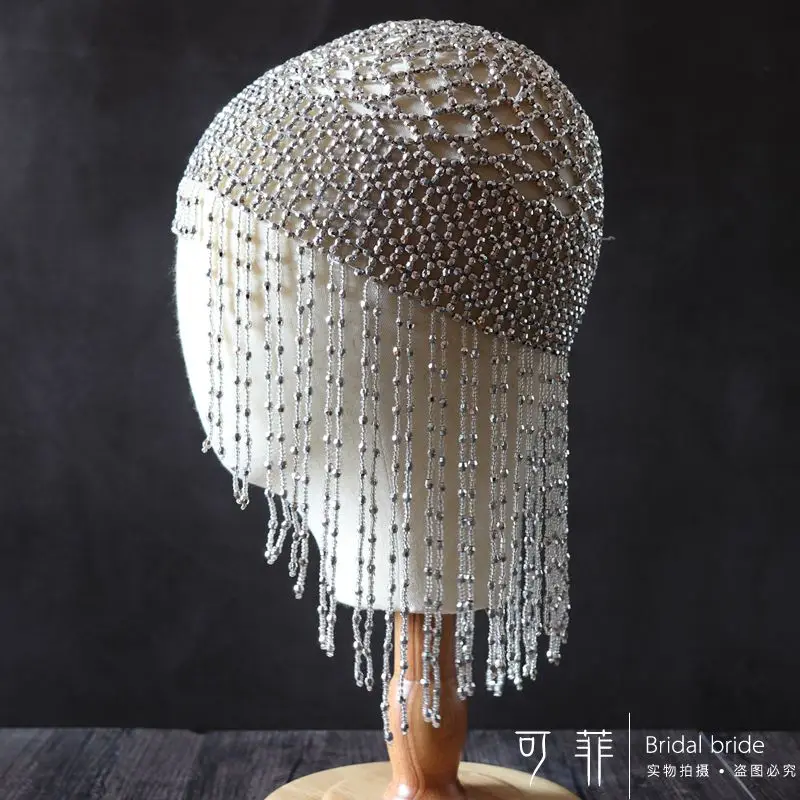 1920 S Beaded Cap Headpiece Fairmont S 