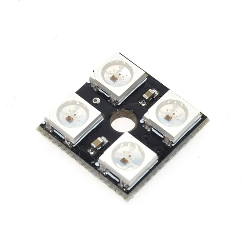 1 шт. WS2812B плата 2*2 4 битная полноцветная 5050 RGB Светодиодная панель освесветильник