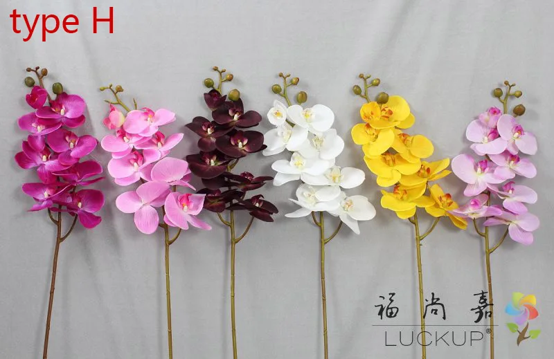 Искусственный латексный цветок орхидеи бабочки орхидеи для дома, дома, свадьбы, фестиваля, 1 стебель, F472