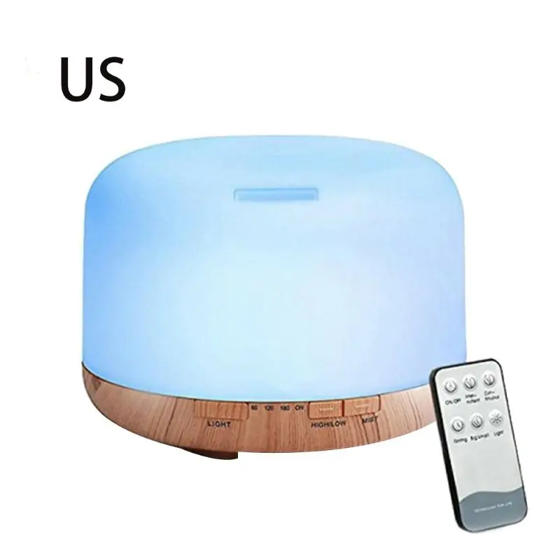 

500ml Essential Oil Diffuser Aroma Aromatherapy Remote Control Night Light Fine Fog Humidifier Household Room Decor Car Accessor