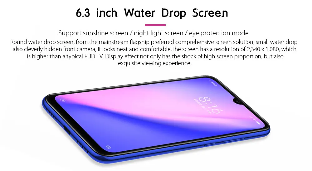 Clearance Xiaomi Redmi Note 7 4G Phablet 6.3 inch MIUI 10 Qualcomm Snapdragon 660 Octa Core 2.2GHz 4GB RAM 128GB ROM 48.0MP + 5.0MP 6