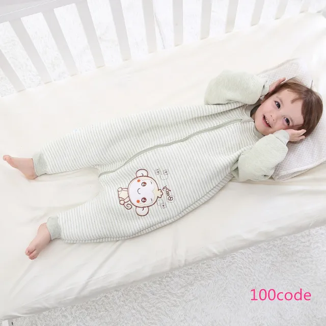 Baby jumpsuit children's winter pajamas autumn and winter soft thick