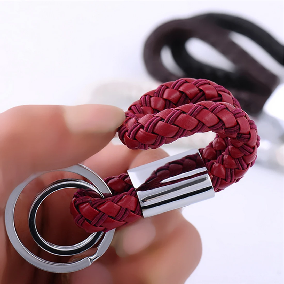 Брелок из нержавеющей стали для Chevrolet BMW кожаный брелок HONDA KIA Citroen TOYOTA|car key ring|key