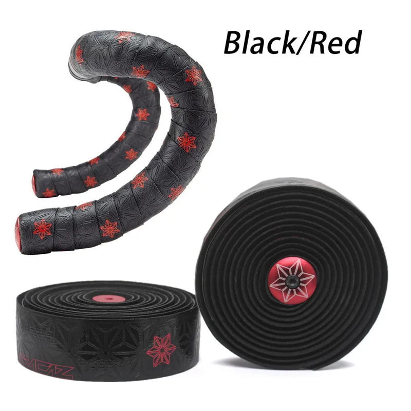 Supacaz Super Sticky Kush handlebar tape Bartape original supacaz tape road bike bar tape carbon bicycle bars grips road cycling - Цвет: Black red printing