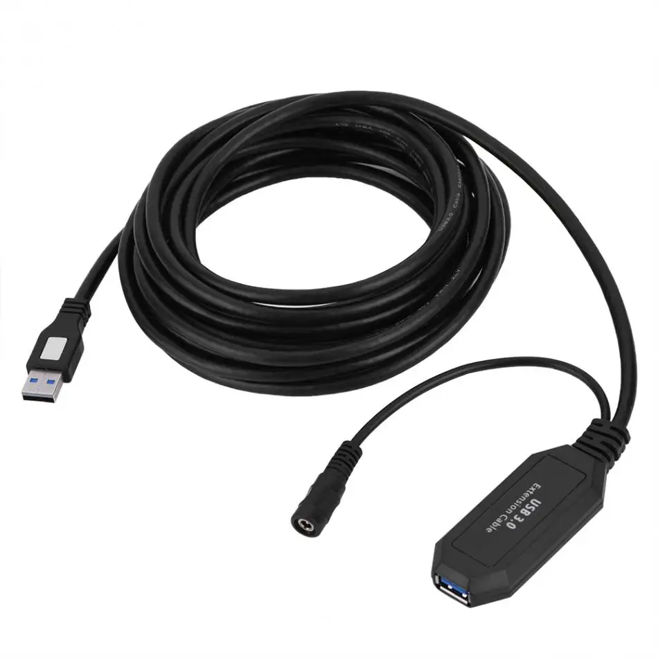 5 метров Супер Скоростной USB 3 0 тип A мужской и женский Активный удлинитель Черный
