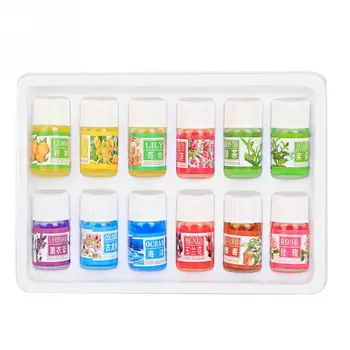 

12 Bottles 3ml Natural Fragrant Plant Water-soluble Fatigue Relieve Essential Oil
