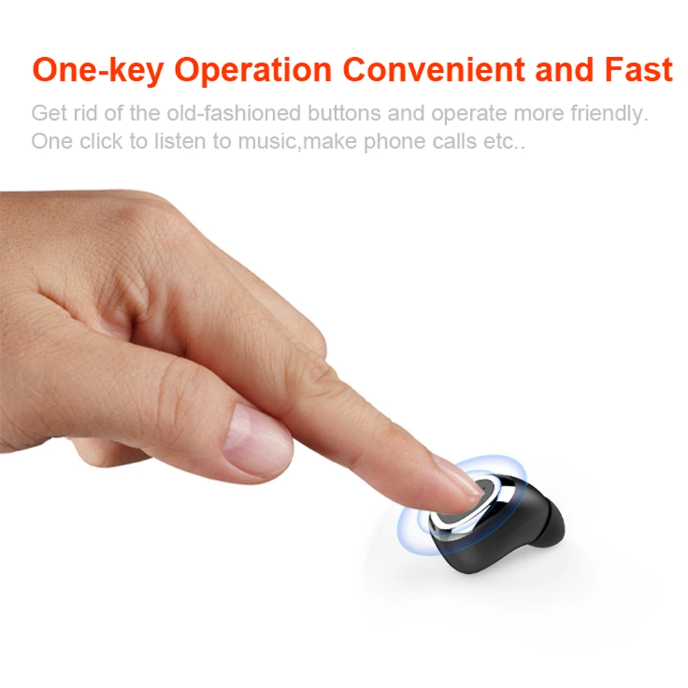 Hevaral In-Ear Stereo Music Binaural True Wireless Earbuds Mini Bluetooth V4.2 Earphone For Samsung Phones Magnetic Charging    