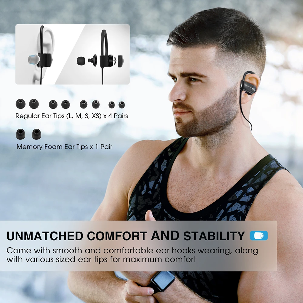 Обновление Mpow D7 Bluetooth 4 1 Наушники Беспроводные IPX7 водонепроницаемые наушники