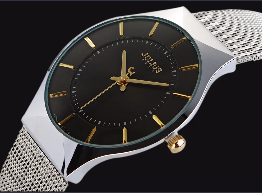 Julius Men Watch Stainless Steel Band Analog Display Quartz Wristwatch (14)