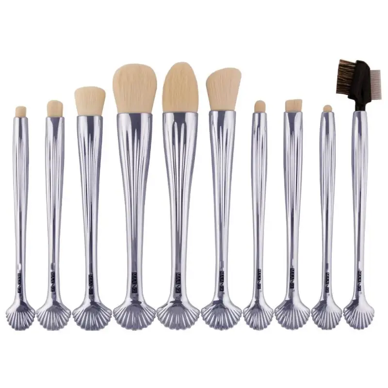 

New! 6/10pcs Pro Shell Makeup Brushes Set Blush Power Contour Eye Shadow Blending Blush Make Up Brushes Comestic Beauty Tool
