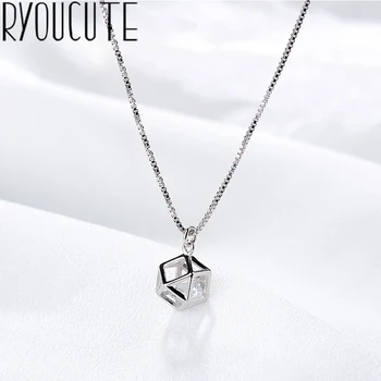 

Bohemia Real Silver Color Geometric Long Choker Necklaces For Women Wedding Jewelry Gift Boho Necklace joyas de plata