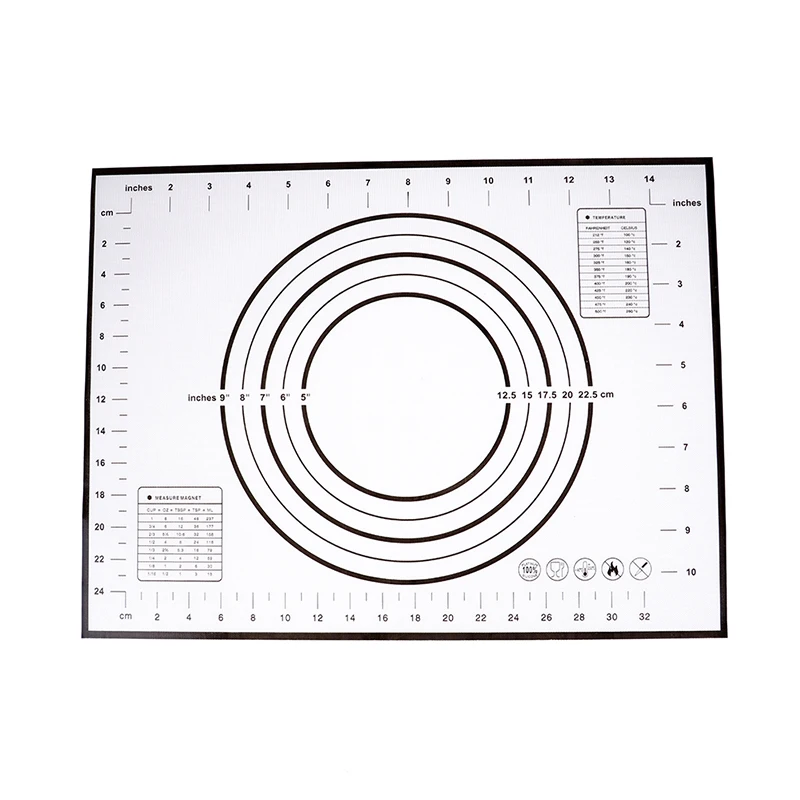 Антипригарный силиконовый коврик для выпечки лист для выпечки стеклянный вкладыш коврик для замеса теста пицца пирог ремесло Приготовление выпечки инструмент 40*30 см