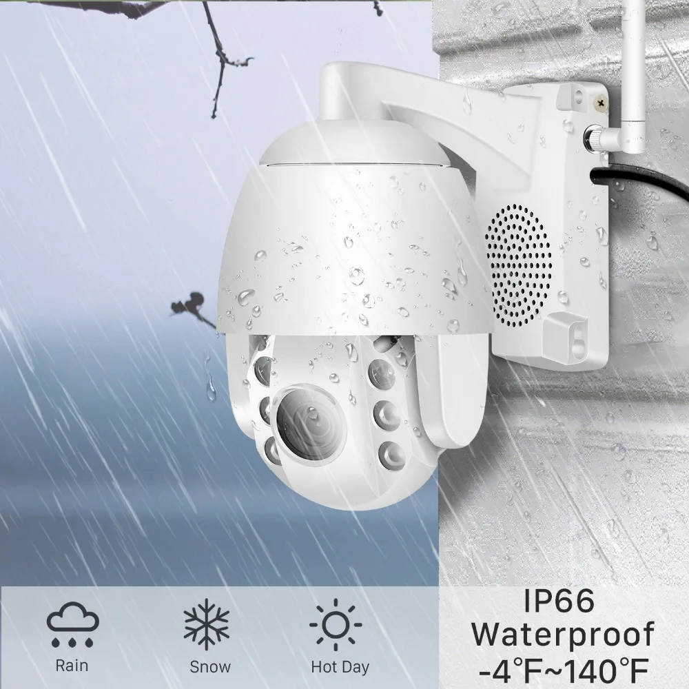 BESDER мини наружная PTZ 5X оптический зум 1080P Wifi скоростная купольная камера IP66