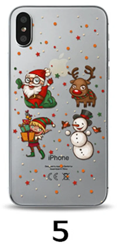 New painted Christmas mobile phone shell custom transparent TPU soft protective cover manufacturers wholesale for iphone 6 | Мобильные