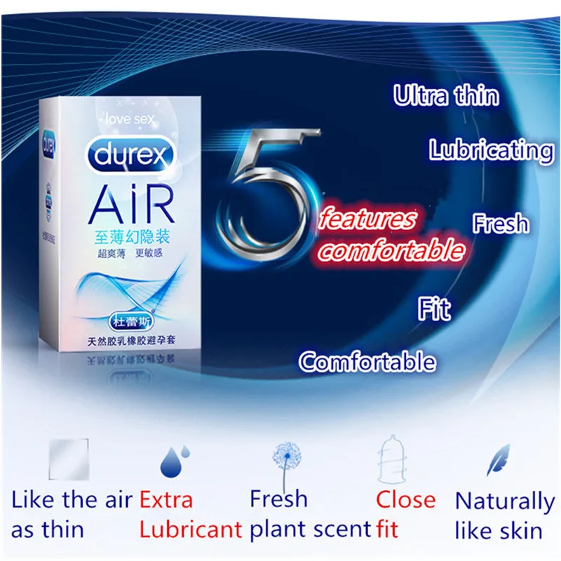 Ультратонкие невидимые Презервативы Durex AiR презерватив со смазкой рукав для