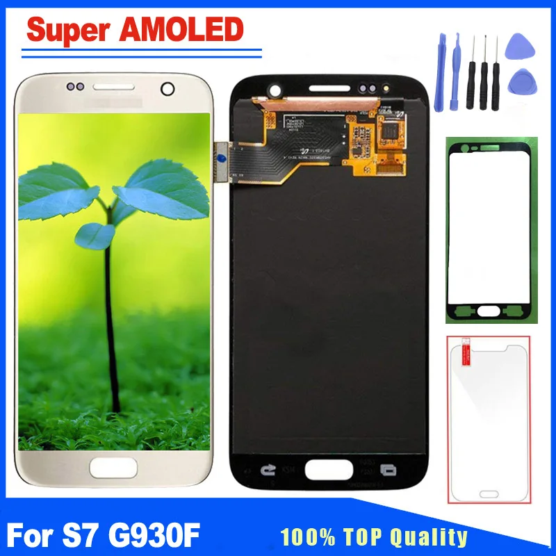 

For Samsung Galaxy S7 G930 G930F Super AMOLED LCD Display Touch Screen Digitizer Assembly Replacement