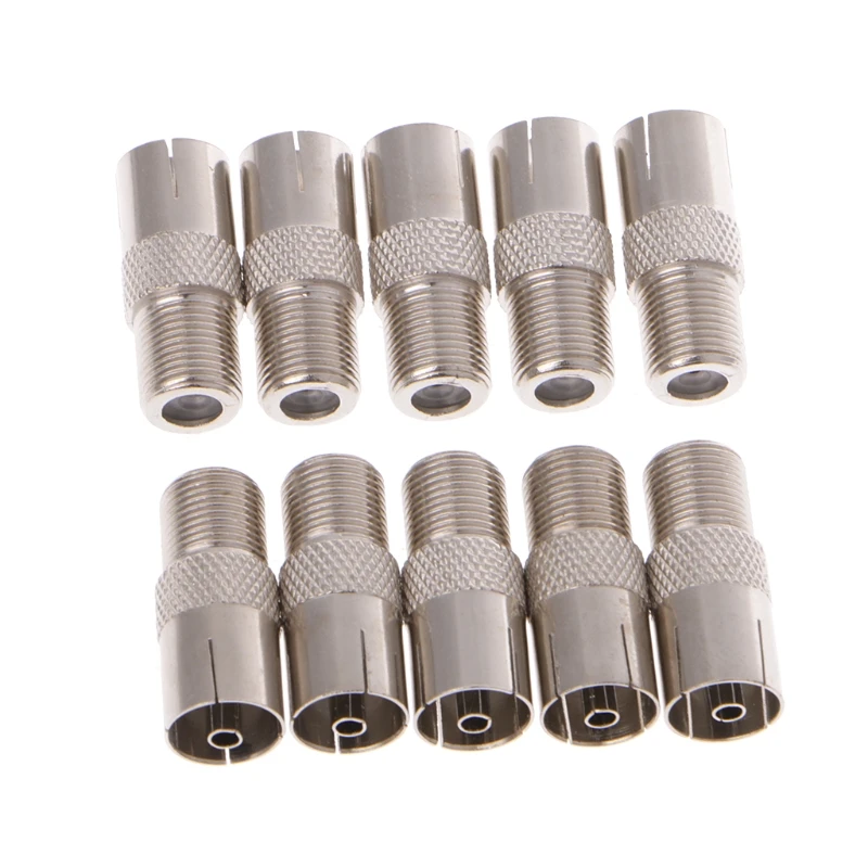 10 Pcs F Type Female Jack To TV PAL RF Coaxial Adapter Connector 26mm #20/19W | Обустройство дома