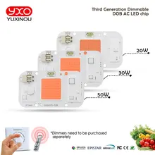 Chip ic inteligente de led, lâmpada inteligente de led com 10 peças, ac 220v 110v 20w 30w 50w reflete a lente da luz do diodo emissor de luz