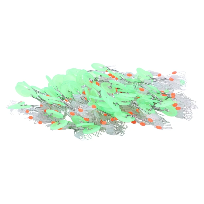 

800 Pcs/100 Groups Fishing Bobber Stopper 8 In 1 Transparent Rubber Cylindrical Float Space Bead Connector Fishing Gear