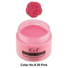 Акриловый порошок, цвет#20 розовый, 3 D цветок для ногтей, скульптурный порошок для ногтей, 1,4 унций, 40 г, порошки для творчества