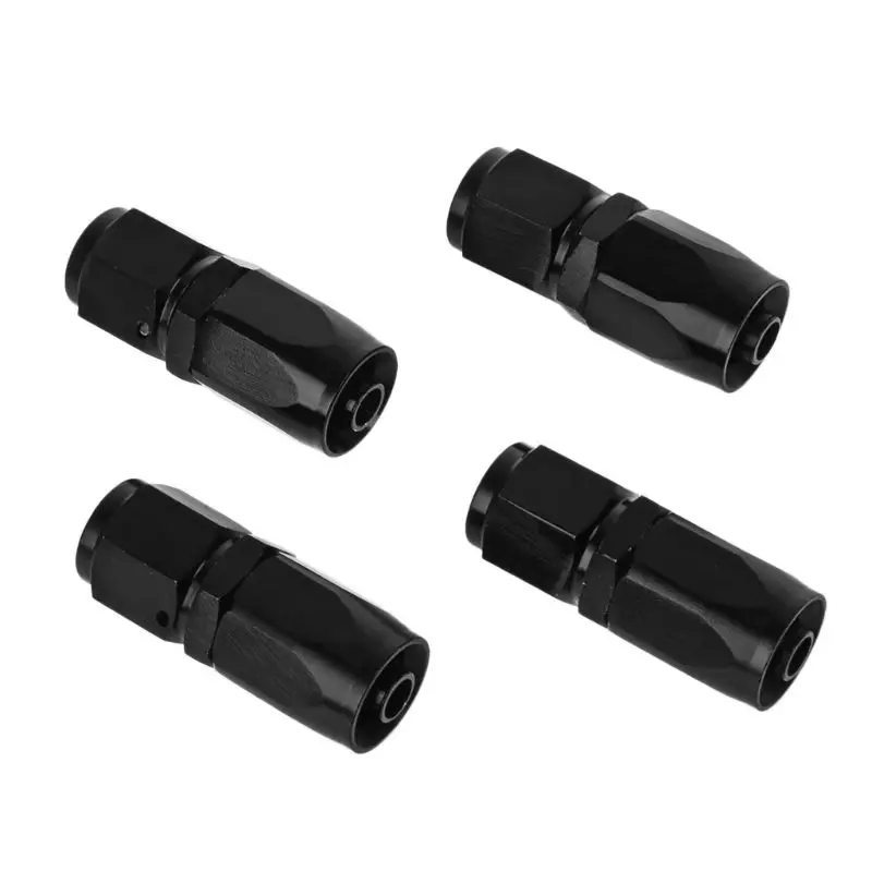 4Pcs AN-6 Black AN6 0 Degree Fuel Oil Gas Line Hose End Fitting Adapter Auto Replacement Parts 4Pcs AN-6 Black AN6 0 Degree Fuel Oil Gas Line Hose End Fitting Adapter Auto Replacement Parts