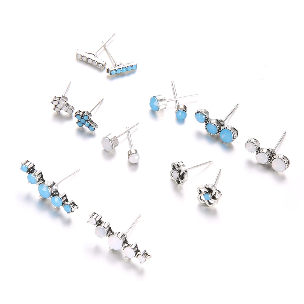 7-par-set-mezcla-Bijoux-azul-blanco-Cruz-de-cristal-pendiente-conjunto-para-mujer-Boucle-D (1)