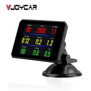 

OBD2 Hud Upside Down HD TFT Car Speed Windshield Projector Head-Up Display Speedometer Auto Alarm OBD OBDii Oil Water Temp Gauge