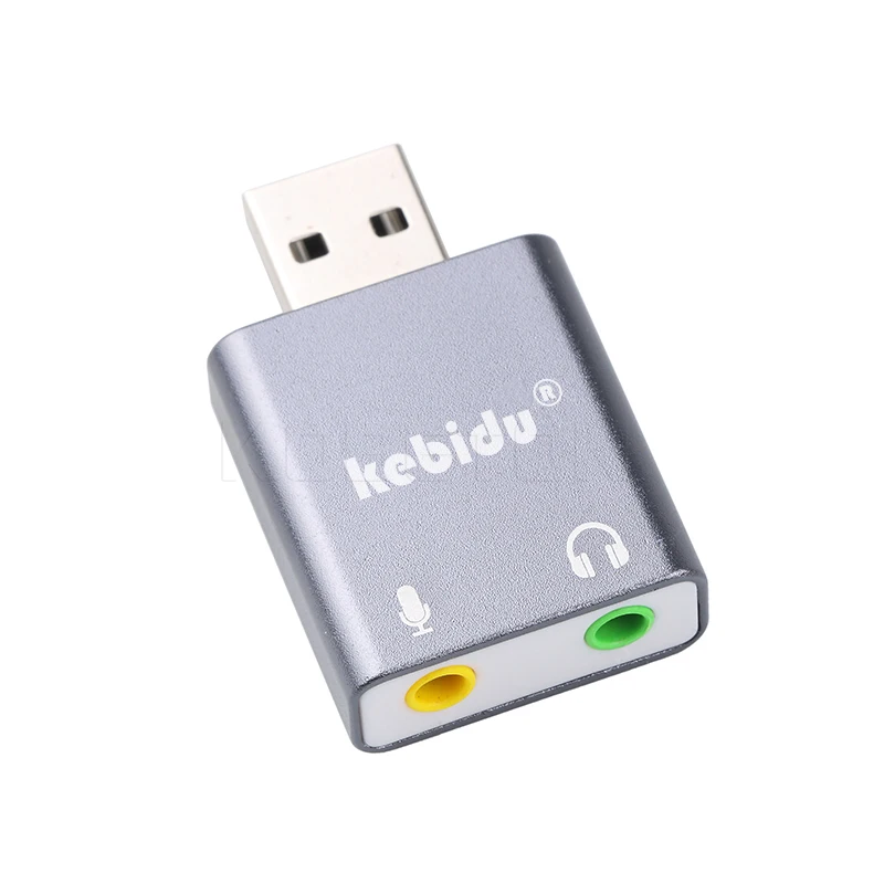 Kebidu USB Аудио Звуковая карта к разъему 3 5 мм адаптер для наушников микрофон