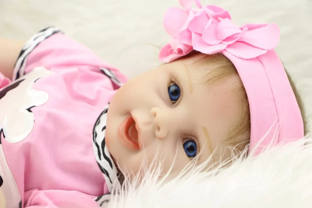 NPK 22 дюйма 55 см мягкие силиконовые куклы ручной работы Reborn Baby Girl реалистичные для