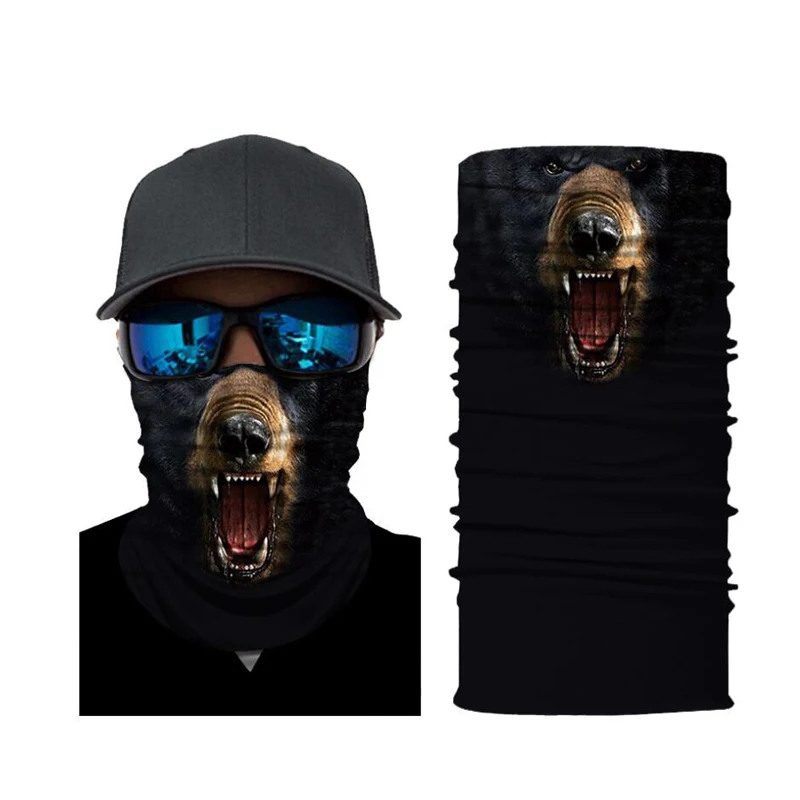 

High Elastic 3D Multifunctional Motorcycle Bike Seamless Bandana Scarve Outdoor Hiking Headband Sunscreen Mask Hats Party Mask