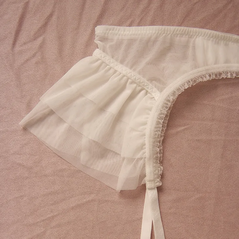 Varsbaby Женская Сексуальная забавная оборками нижнее белье дамы пряжи прозрачные подвязки