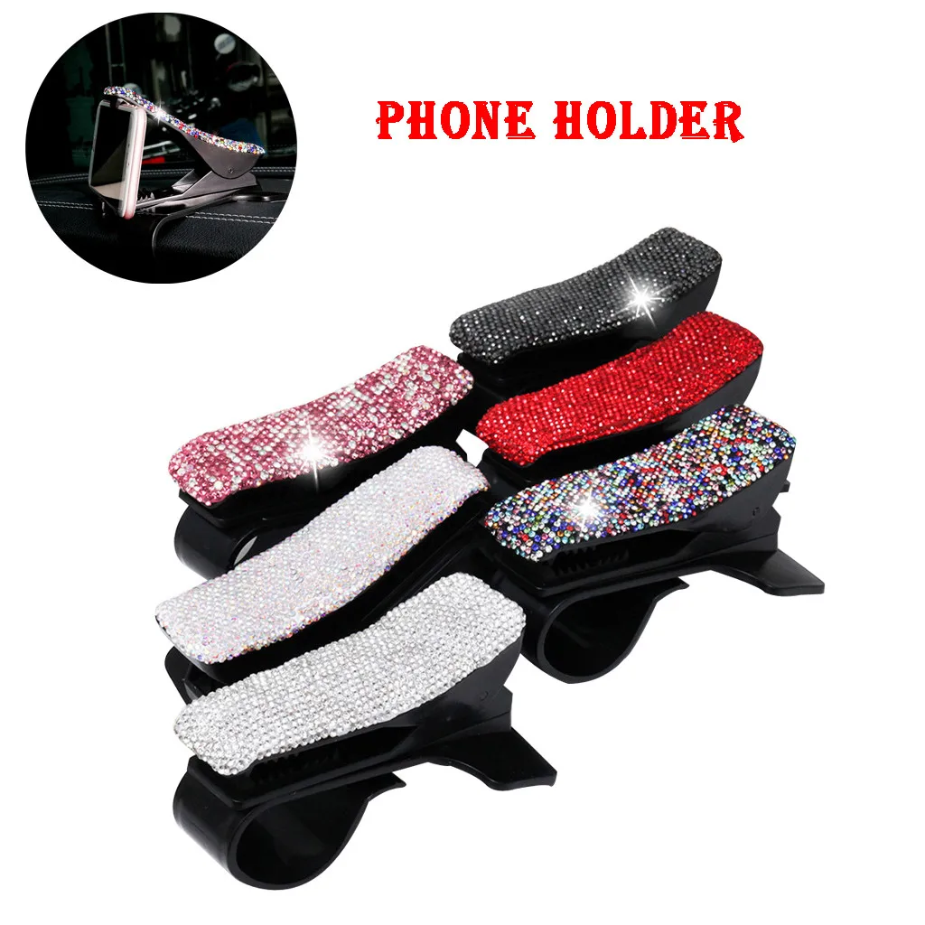 

Rhinestone Car Phone Holder 360 Degree Rotating Mobile Phone Navigation Bracket Colors High Quality and Durable Practical Z619
