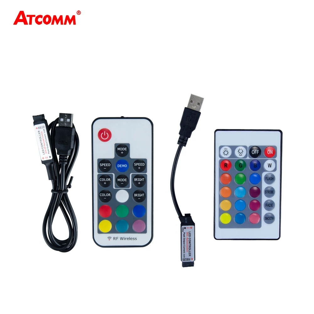 3 17 24 ключа USB RGB контроллер 5V интерфейс 4 Pin светодиодный диммер применяются к 5050 2835