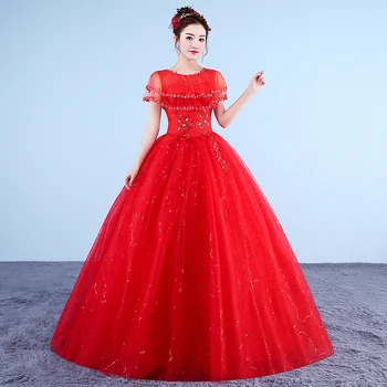 

Fansmile New Vintage Tulle Vestidos de Novia Ball Gown Princess Wedding Dress 2020 Wedding Bride Dress FSM-619F