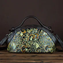 Высокое качество, натуральная кожа, женская сумка через плечо, сумка-тоут, натуральная кожа, новая тисненая винтажная сумка-мессенджер, сумки с верхней ручкой