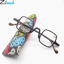 Zilead Ultralight Anti Blue Light Reading Glasses Small Frame Square Presbyopia Eyeglasses Hyperopia Eyewear With0.+4.0 Unisex