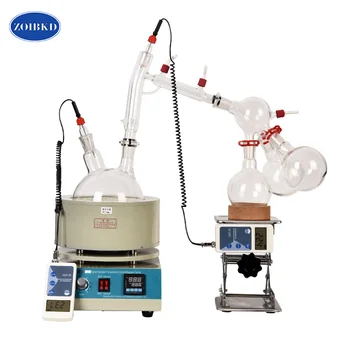 Lab Small Equipment 5L Short Path Distillation With Stirring Heating Mantle Include Cold trap For Purification Of Plant Hemp
