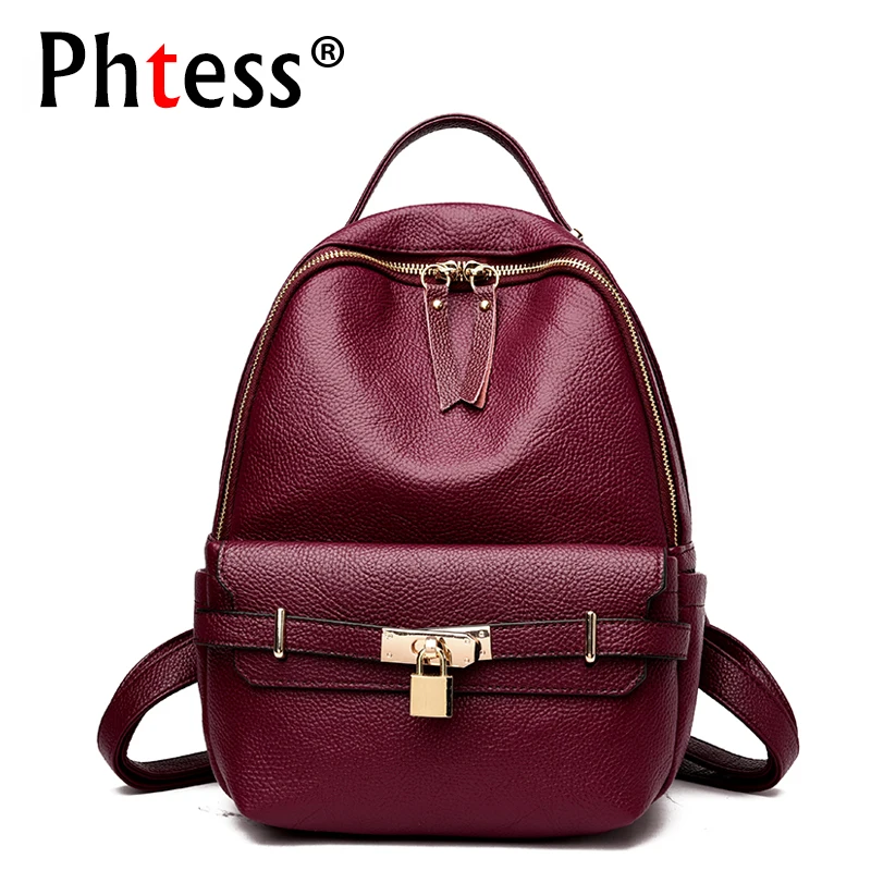 

2019 Women Backpacks High Quality Leather Bagpack Ladies Mochilas Female Backpack For Girls School Bags Zipper Travel Back Pack