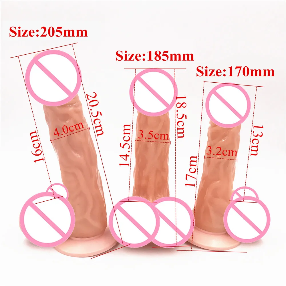 20.5CM Realistic Penis with Suction Cup Silicone Thick Huge Dildos Sex Toys for Woman Adult Products