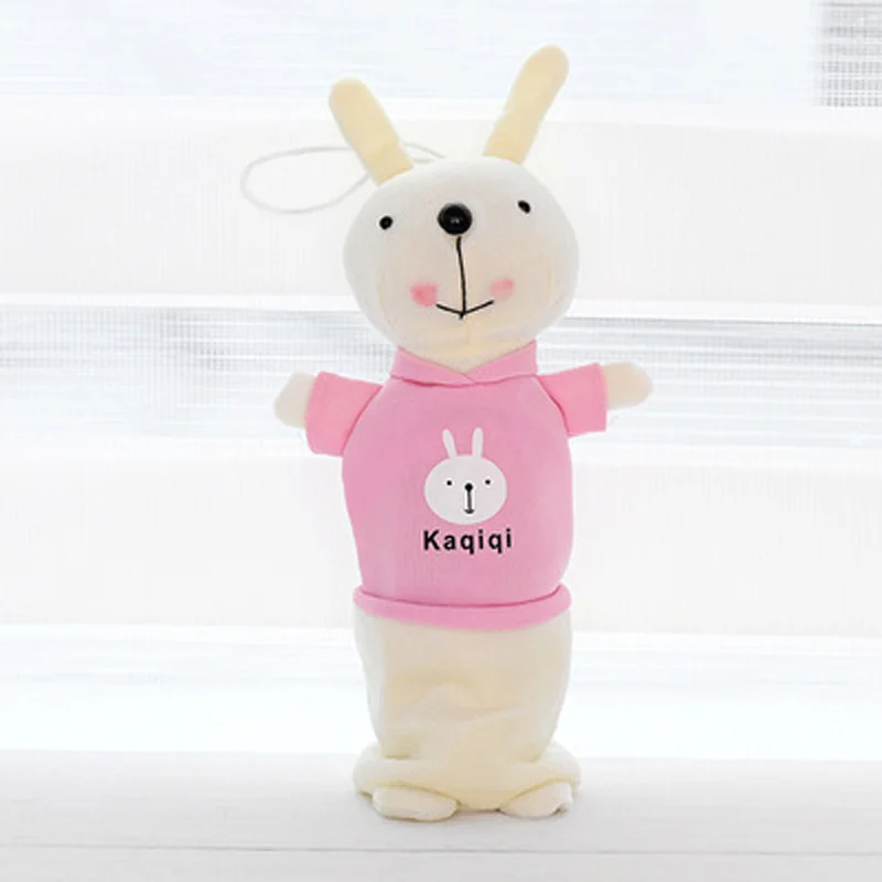 Pink Карандаш «кавай» сумки для девочек Мультяшные плюшевые куклы кролик пенал для карандашей простые практичные школьные для хранение офисных принадлежностей Чехол Коробка - Цвет: Pink