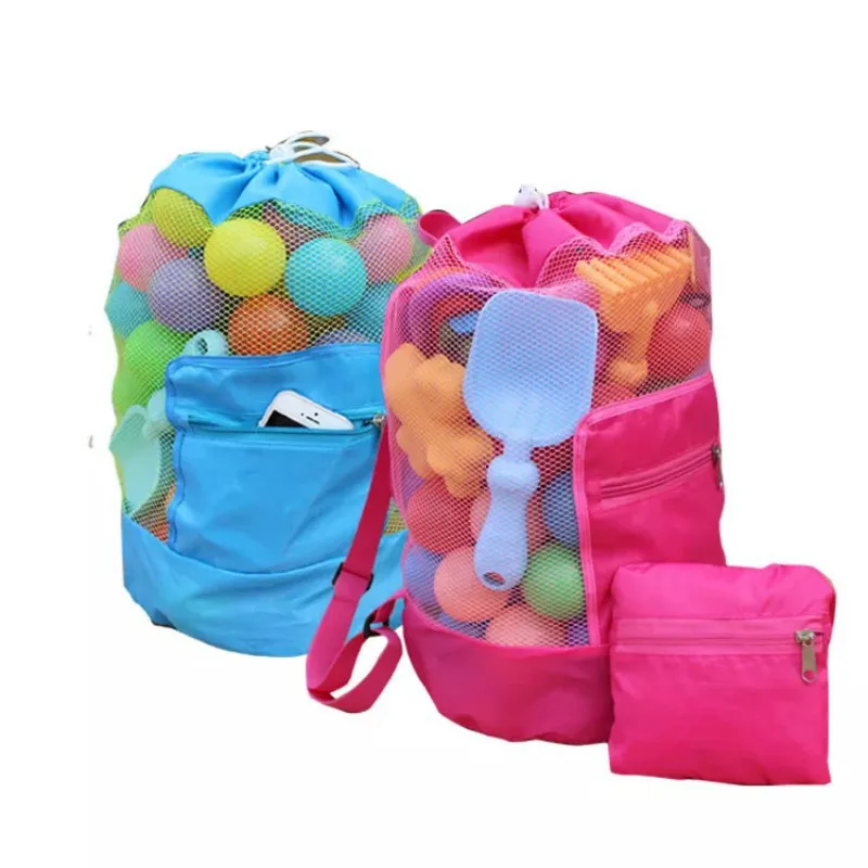 

Portable Baby Sea Storage Mesh Bags for Children Kids Beach Sand Toys Net Bag Water Fun Sports Bathroom Clothes Towels Backpacks