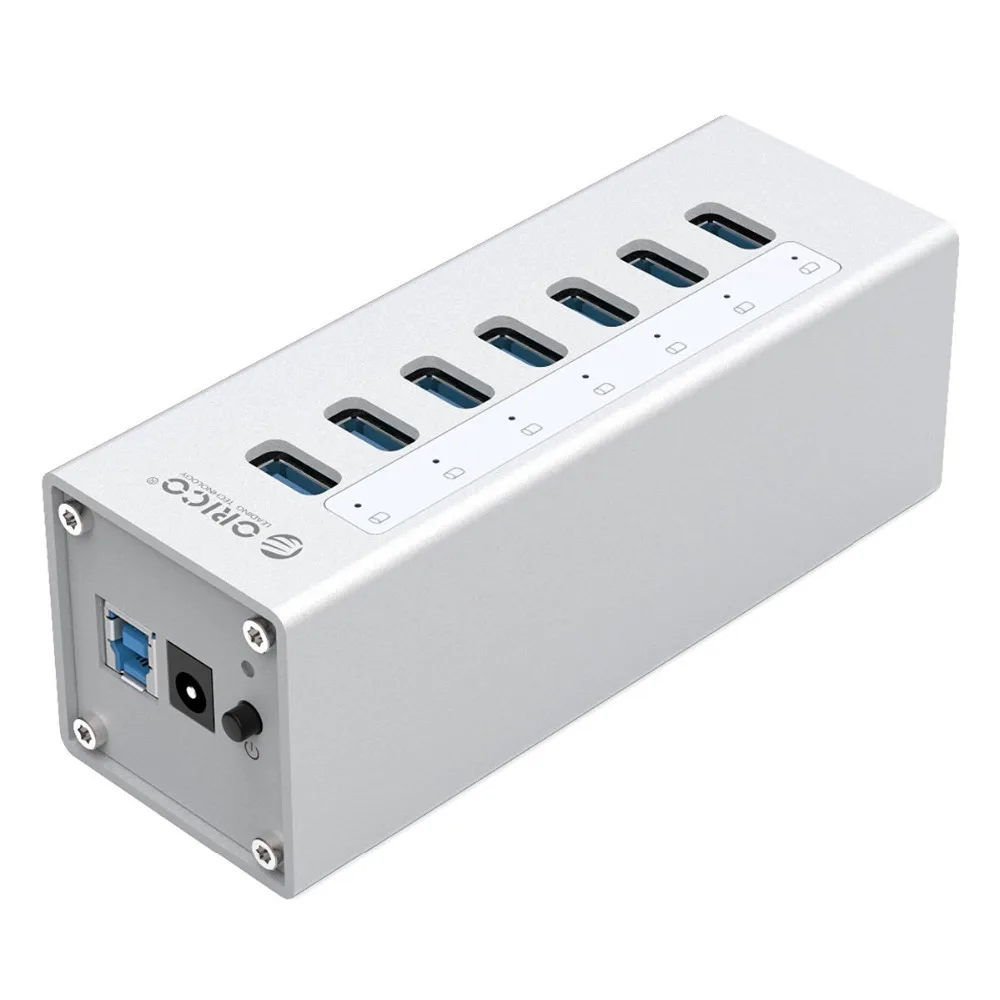 ORICO A3H7 высокоскоростной алюминиевый концентратор USB 3 0 7 портов компьютерный