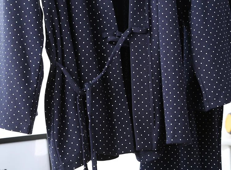 Японские кимоно пижамы мужские/женские с длинным рукавом Хлопок Большой размер удобные пижамы пара домашняя пижама набор A587