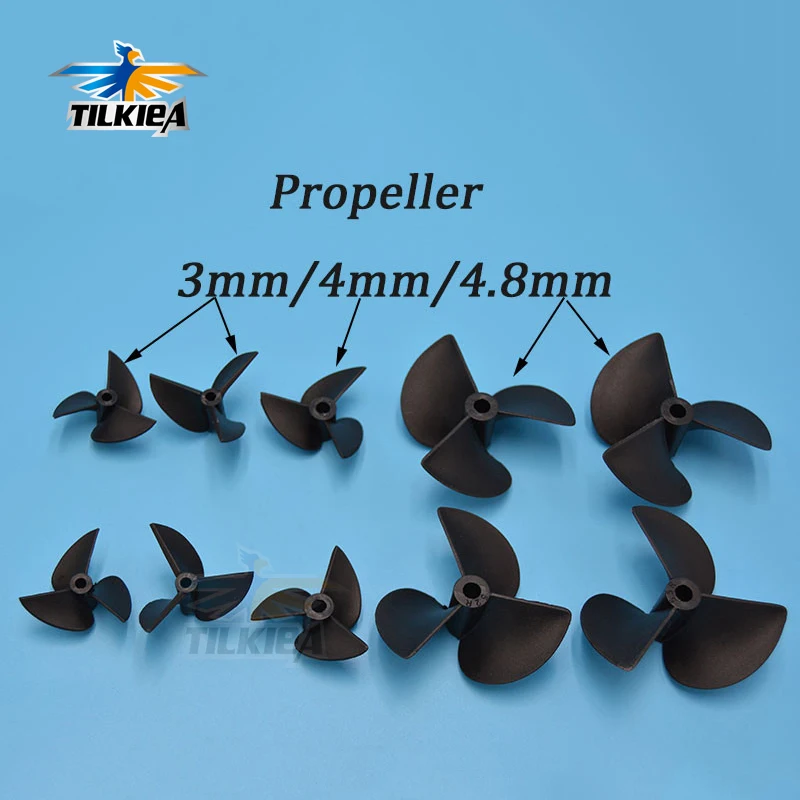 Rc Boat Propeller 3 blades Nylon Propellers For 3mm/4mm/4.8mm Shaft Rc
