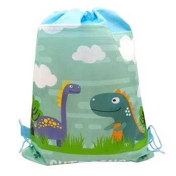 

Birthday Party Mochila Boys Favors Cartoon Cute Dinosaur Theme Decorate Non-woven Fabric Baby Shower Drawstring Gifts Bags 1PCS